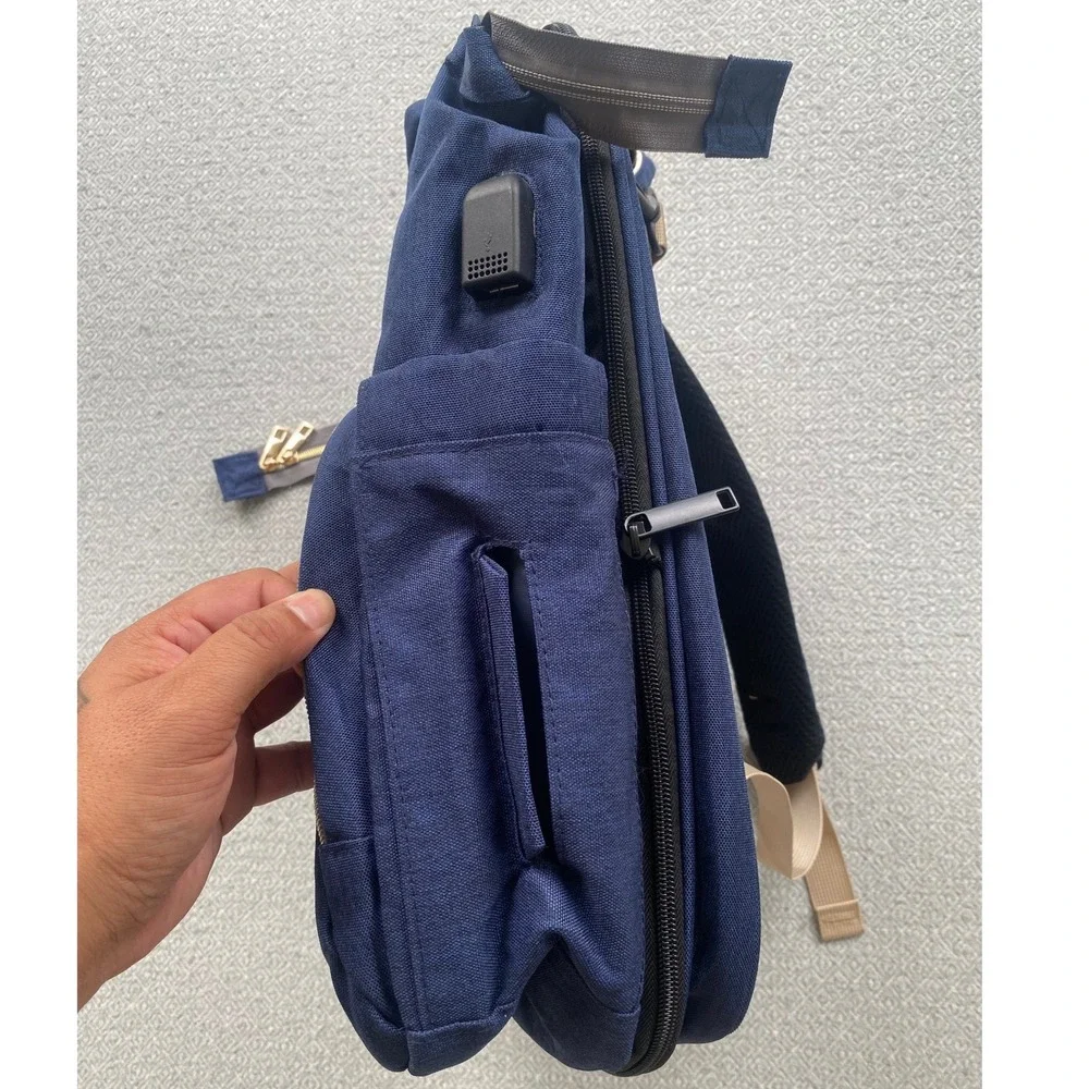 Land Backpack Unisex Large Navy Blue Traveling Share Diaper Bag Canvas Multi